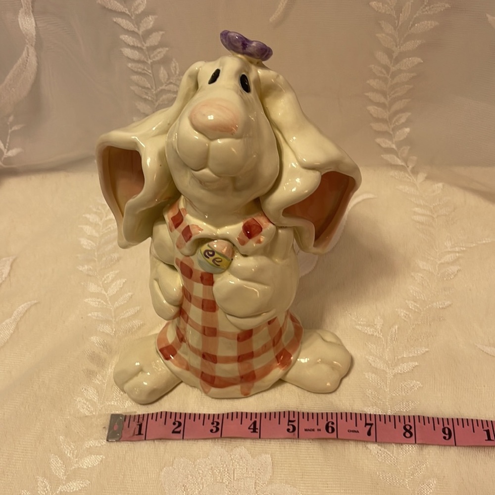 Floppy Eared Rabbit Easter Ceramic Farmhouse Cottagecore Rabbit/ Bunny. No Chips - Picture 9 of 10